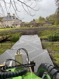 Temporary TuffTrak access installed across estate grounds for wedding venue logistics